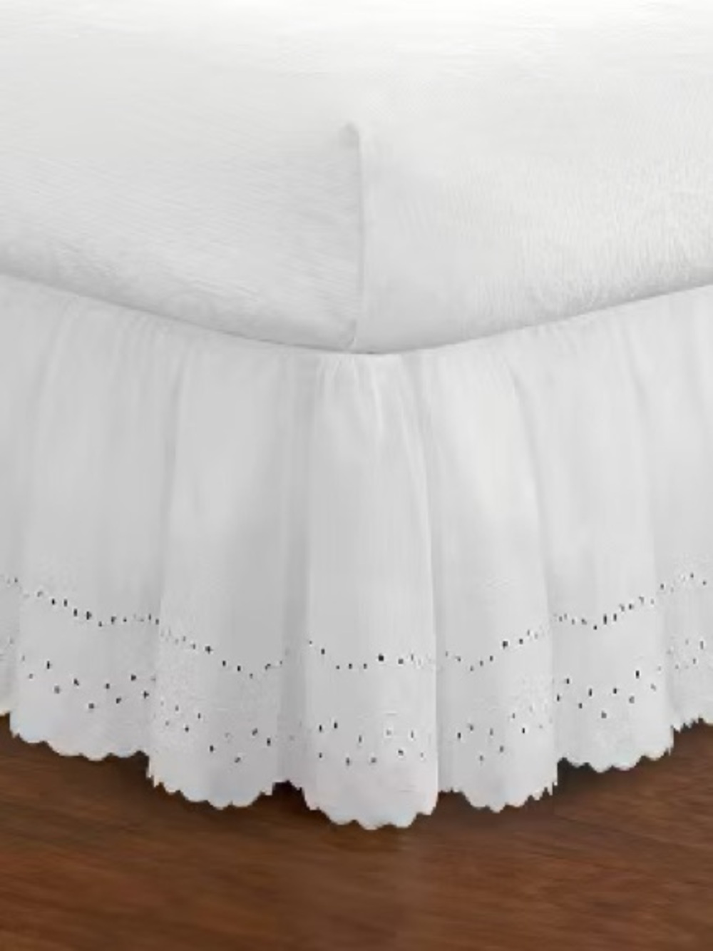 Tommy Hilfiger/  - Ruffled Eyelet 13” Drop Bed Skirt, Queen
